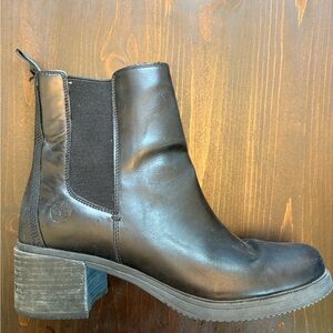 Timberland Black Leather Ankle Boots